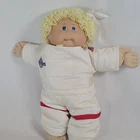 Cabbage Patch Kid Girl Doll 1985 #5 Singletooth Face "Young Astronaut" Blond