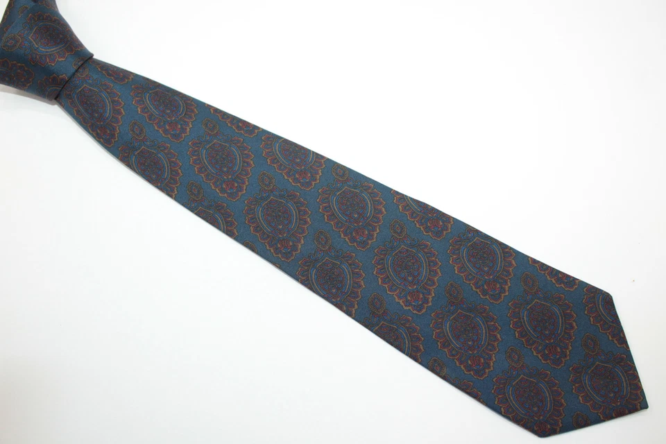 Corbata de seda NAZARENO GABRIELLI Hecha en Italia F60597 Foto 2 de 4