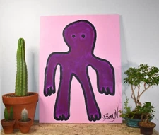 Vibrant Colorful Original Abstract acrylic paintings on canvas hand painted 