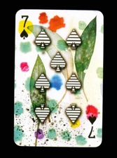 Transformation playing card Christian Lacroix 7 of Spades Q70b