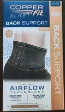 Copper Fit Elite Back Support AirFlow Adjustable Compression Double-Band 30-50"