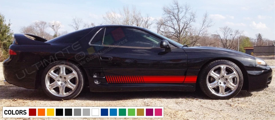 Kit de carrocería calcomanía pegatina gráfica a rayas para parachoques labial Mitsubishi 3000 GT GTO VR4 Foto 3 de 4