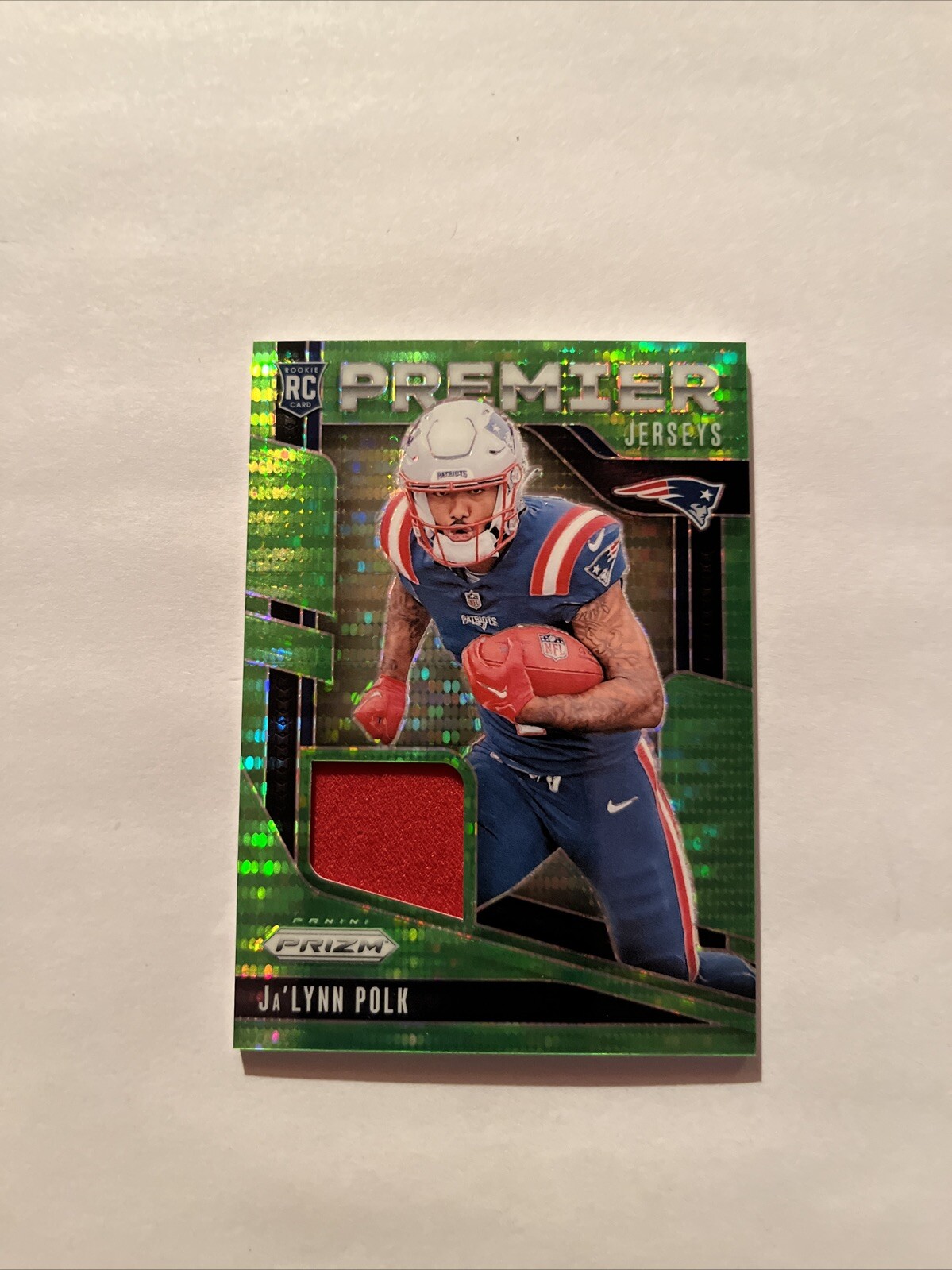 2024 Panini Prizm - Premier Jerseys Neon Green Pulsar Prizm #PJ-JPK Ja'Lynn Polk