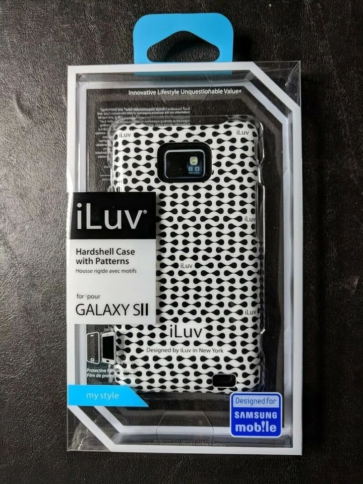 Funda protectora de plástico duro para teléfono celular iLuv para Samsung Galaxy SII S II - negra Foto 2 de 3