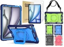 For Apple iPad Air 6th 5th 4th 11" 10.9" Case Rugged Shockproof Heavy Duty Stand