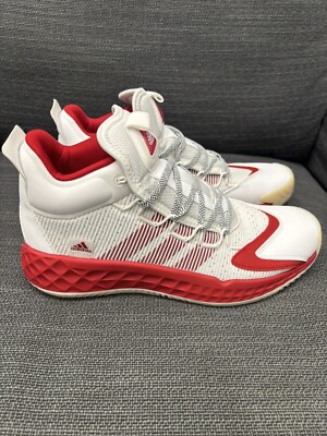 Adidas Pro Boost Mid White/Red Shoes Size 12.5