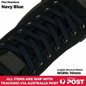navy blue flat shoelaces