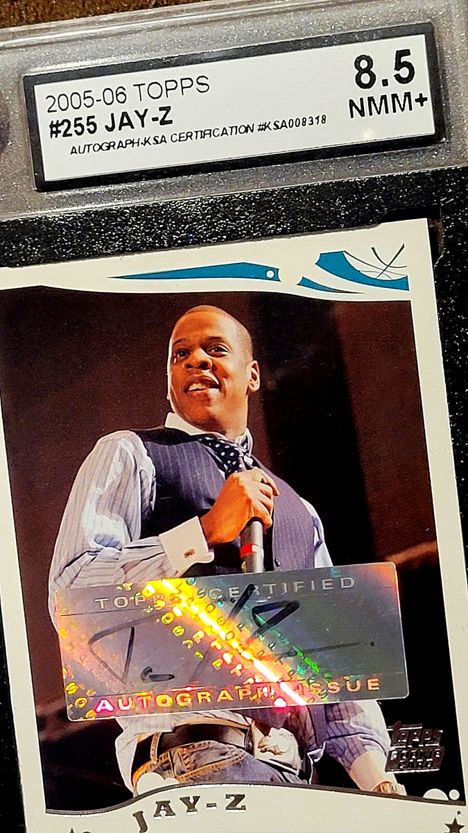 KSA 8.5 NM/MT + 2005/06 TOPPS JAY-Z #255 AUTO SIGNED KSA 8.5 NM/MT + 2005/06 TOPPS JAY-Z #255 AUTO SIGNED