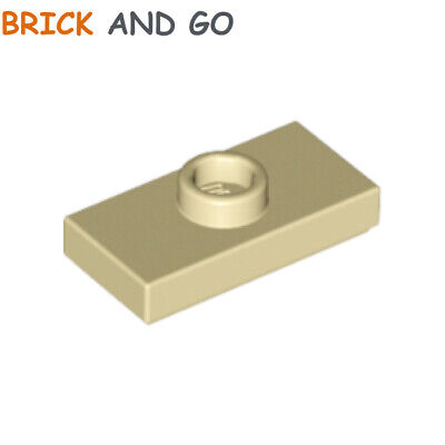 20X Lego 3794 Konverter Fliese Platte 1x2 mit 1 Noppen Beige Tan NEU