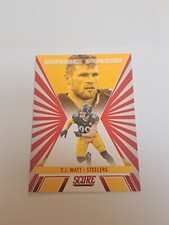 2021 Score T.J. WATT Game Face Insert Red Parallel / Foil Pittsburgh Steelers
