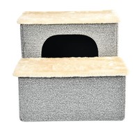 Haustiertreppe Sussex Faltbar Ca. 43 X 33 X 35.5 Cm Grau/Creme, Dehner Lieblinge