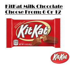 KIT KAT Milk Chocolate Wafer Candy, 1.5 oz. Bars Choose From: 6 Or 12