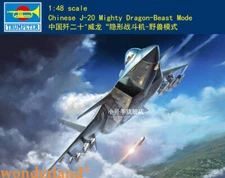 Trumpeter 05821 1/48 Chinese J-20 Mighty Dragon-Beast Mode Plastic Model air Kit