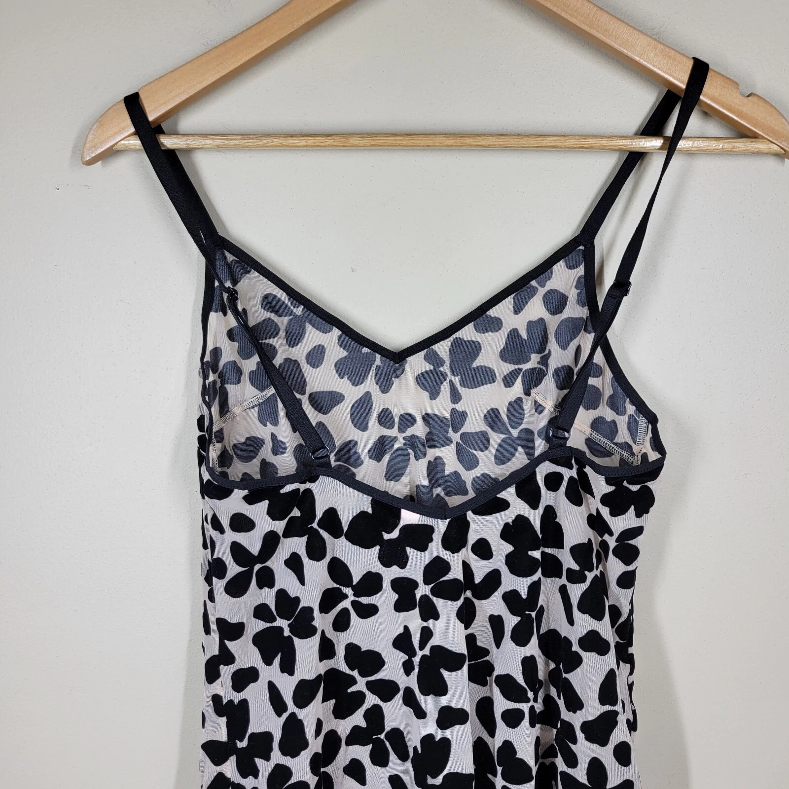 UNDERCOVER Mini abito slip Victoria's Secret maglia trasparente velluto fiori floreali piccolo