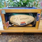 Joe Namath Signed Sportacular Art Football with Box SB 3 25th Anniversary w/ COA