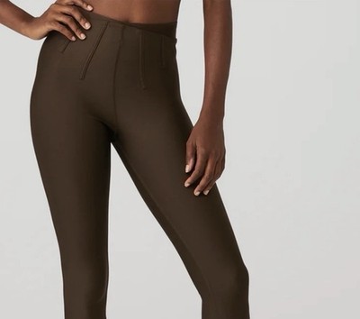 Airlift High-Waist 7/8 Corset Legging in Espresso, Size: Medium | Alo Yoga