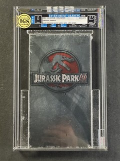 2001 Jurassic Park III VHS Movie Foil Cover IGS 8 NM Box 8.5 MINT Seal