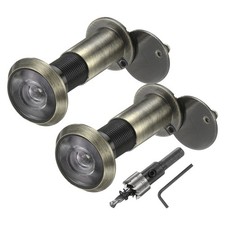 Door Peephole, 2Pcs Door Viewer Peephole Fit 1.4'' to 2.4'' Door, Bronze Brushed