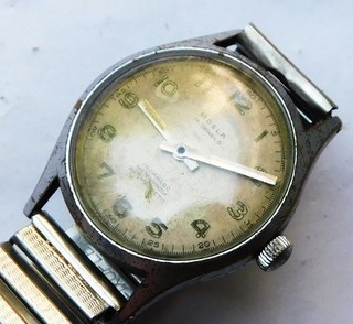 NO RESERV Mosla Military Style 17 Jewels Mechanical Wristwatch Vintage Watch WW2