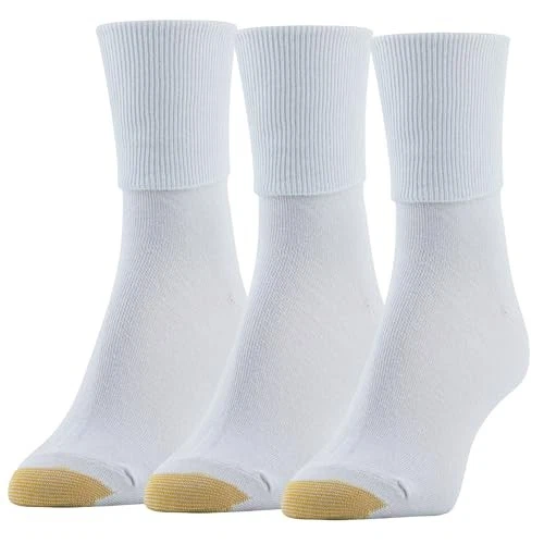 GOLDTOE Women's Anklet Turncuff Socks (3-Pack)