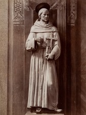 FRATELLI ALINARI (XIX secolo), Francesco d'Assisi, Santa Croce, Firenze, 1880 circa, Albu