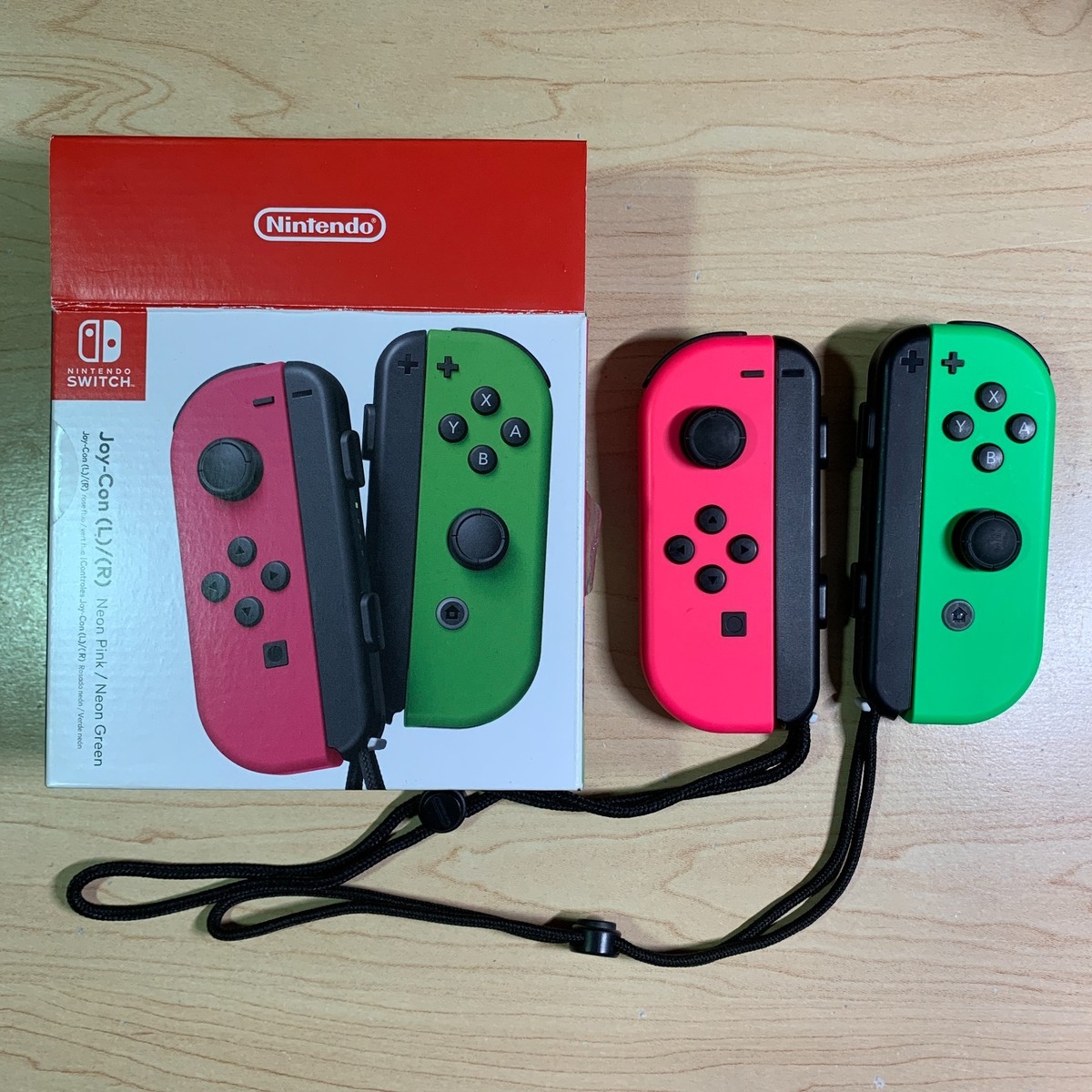 Nintendo Switch Joy-Con Pair - Neon Pink / Neon Green - USED With