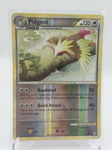 Pokemon Pidgeot 29/102 Reverse Holo Rare HS Triumphant 2010 HeartGold SoulSilver