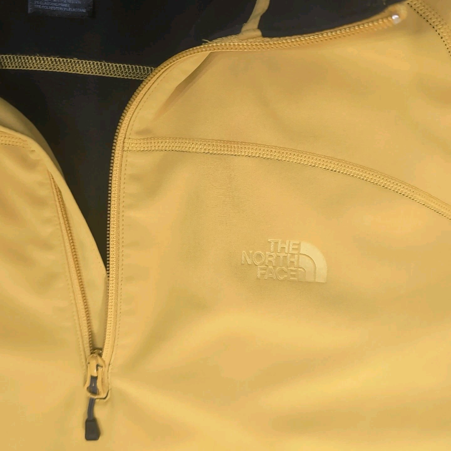 North Face 1/4 Zip Softshell Pullover Yellow Must… - image 6