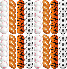 Jerify 120 Pack Mini Foam Sports Balls, Soccer Basketball Football Bulk
