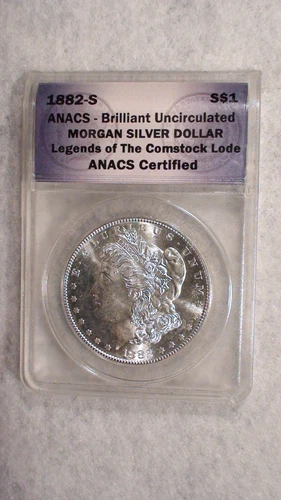1882 S Morgan Dollar ANACS COMSTOCK LODE BRILLIANT UNCIRCULATED $1 Coin!