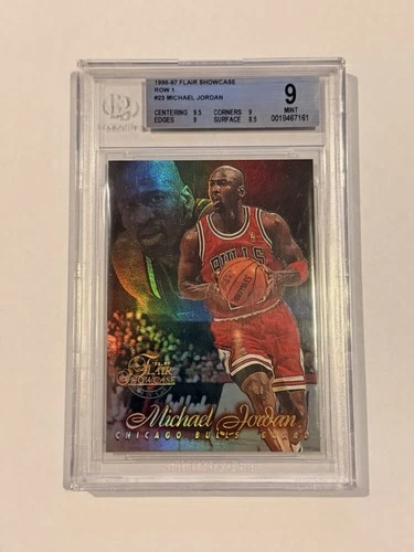 Fleer 1996-97 Flair Showcase Row 1 Michael Jordan #23 Bulls BGS 9 Mint