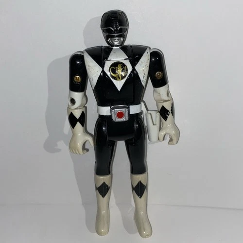 Vintage 1993 Bandai Mighty Morphin Power Rangers Black Ranger Action Figure