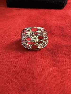 Ever true Lab Created White Sapphire Ring In Platinum Bond, Size 7, 2.30 Ctw