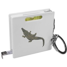 'Alligator Top View' Keyring Tape Measure / Spirit Level Tool (KM00044290)
