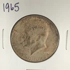 1965 Kennedy Half Dollar / 40% Silver US Coin / Very Toned Obverse AU?