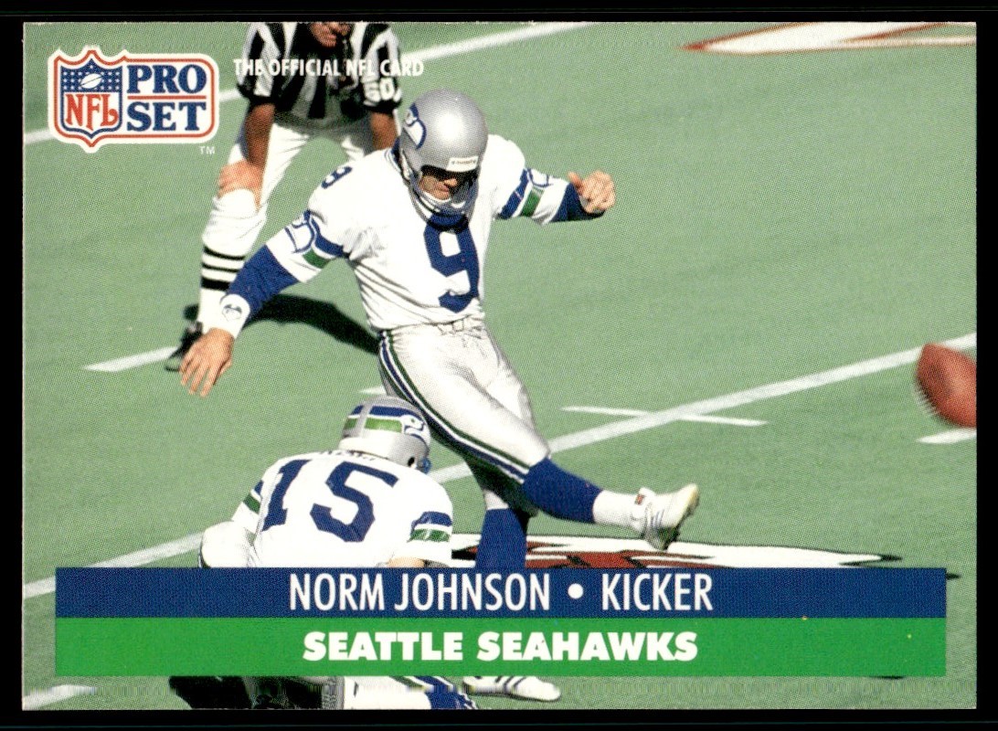 Norm Johnson 1991 Pro Set #300 Seattle Seahawks 24371