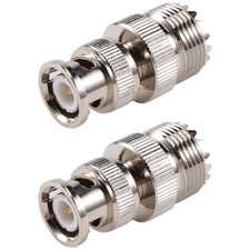 2 Pcs BNC Male Plug to UHF SO239 Female  Coaxial  Connector U3L41841