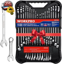32-Piece SAE & Metric Combination Wrenches Set, 20-Piece Standard Wrenches and 1