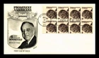 Dr Jim Stamps 6c Regular Roosevelt Booklet Pane Fleetwood Cachet First Day Cover