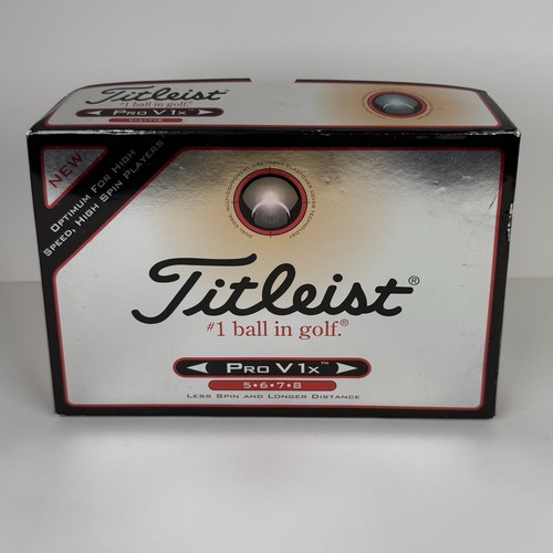 Titleist Pro V1x Golfbälle Box mit 4 Hüllen insgesamt 12 NEU unbenutzt Old Stock