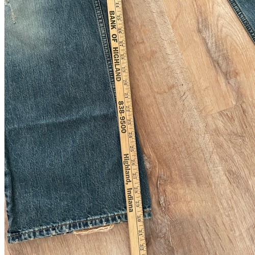 Y2K Levi's 527 Low Rise Boot Cut Distressed Dead Stock Jeans NWT size 40 x 30 - Picture 9 of 10