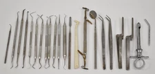 TWENTY-TWO - Assorted Dental Instruments As Shown - Various Brands