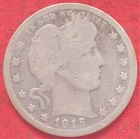 1915 BARBER QUARTER DOLLAR SILVER COIN (25¢) 90% SILVER / 10% COPPER  (B-06)
