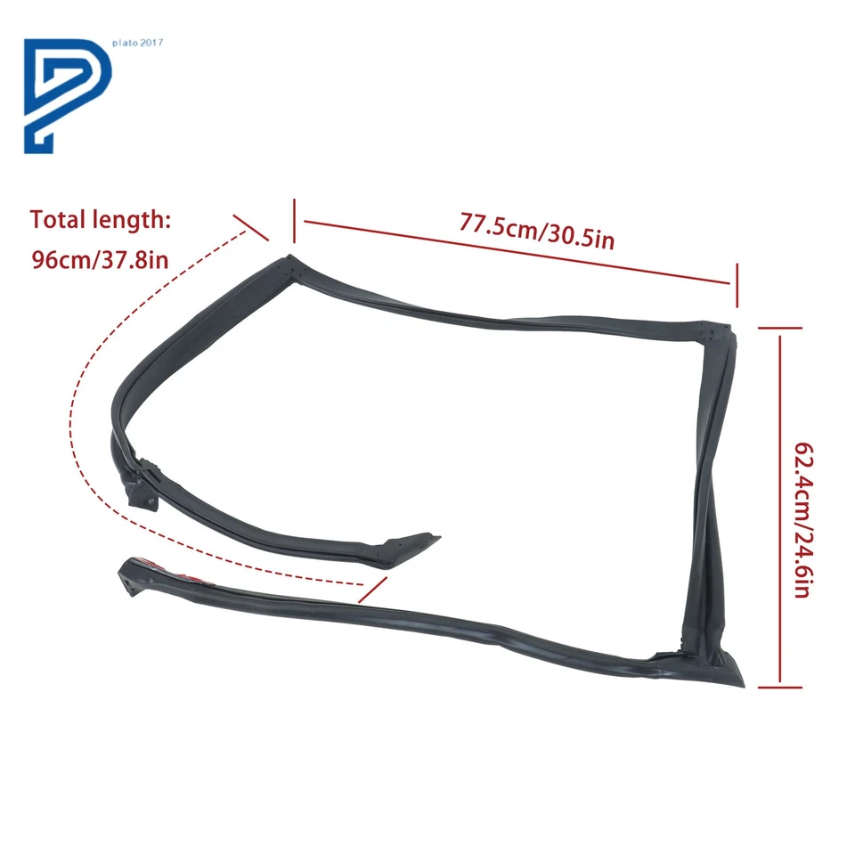 Sellos de techo en T de goma para Camaro Firebird Trans 1982-1992 KG4039 Foto 2 de 4