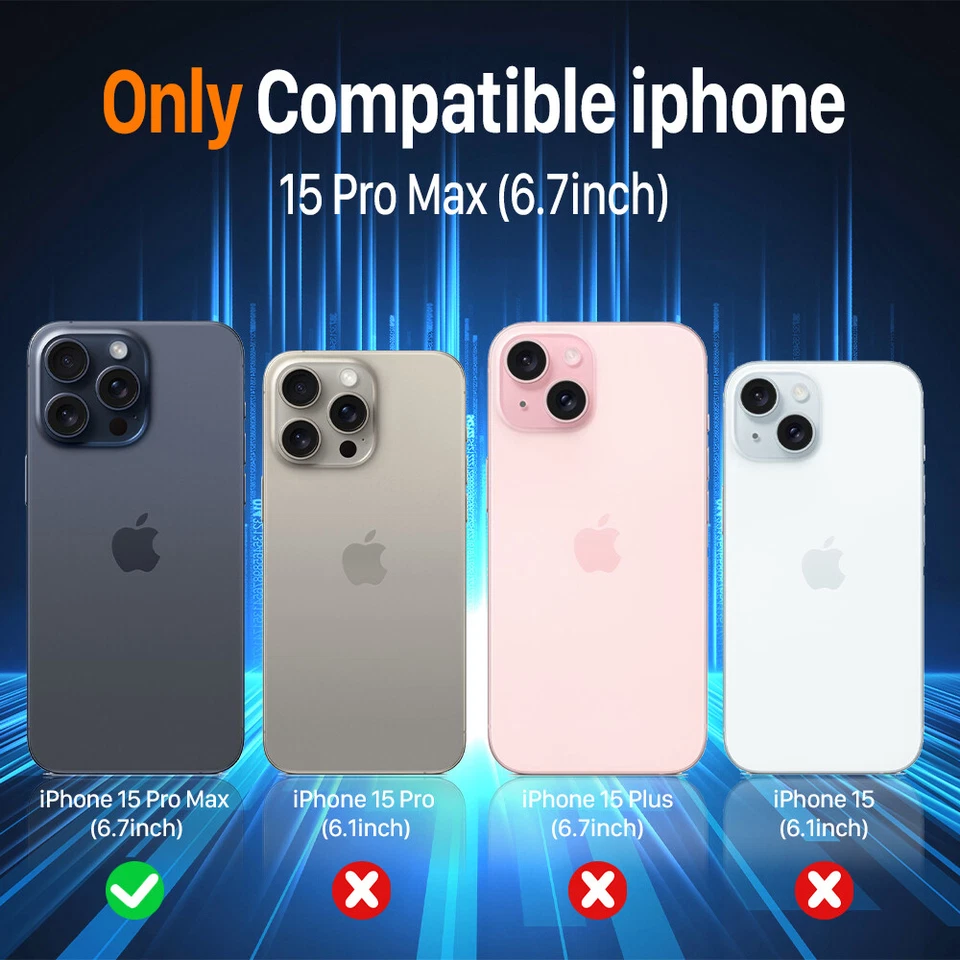 6800mAh For iPhone 15Pro Max External Battery Charger Case Power Bank 6.7" - Image 3 of 4