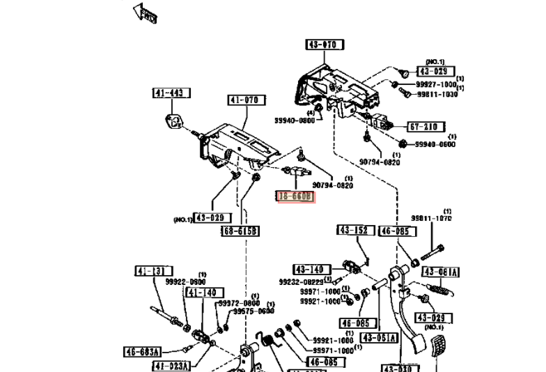 Mazda Miata Cruise Control Clutch Switch LA0166490A Genuine OEM 1990