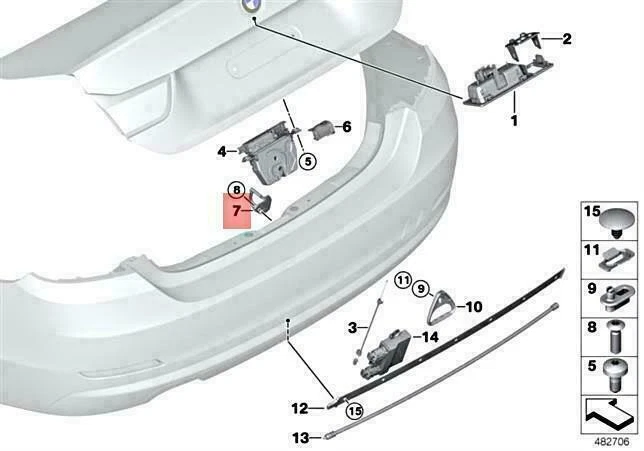OEM BMW HYBRID M3 M4 GTS F30 F32 F35 F80 F82 STRIKER BOOT LID 