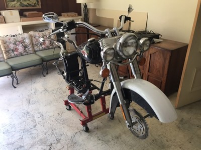 harley fatboy front end