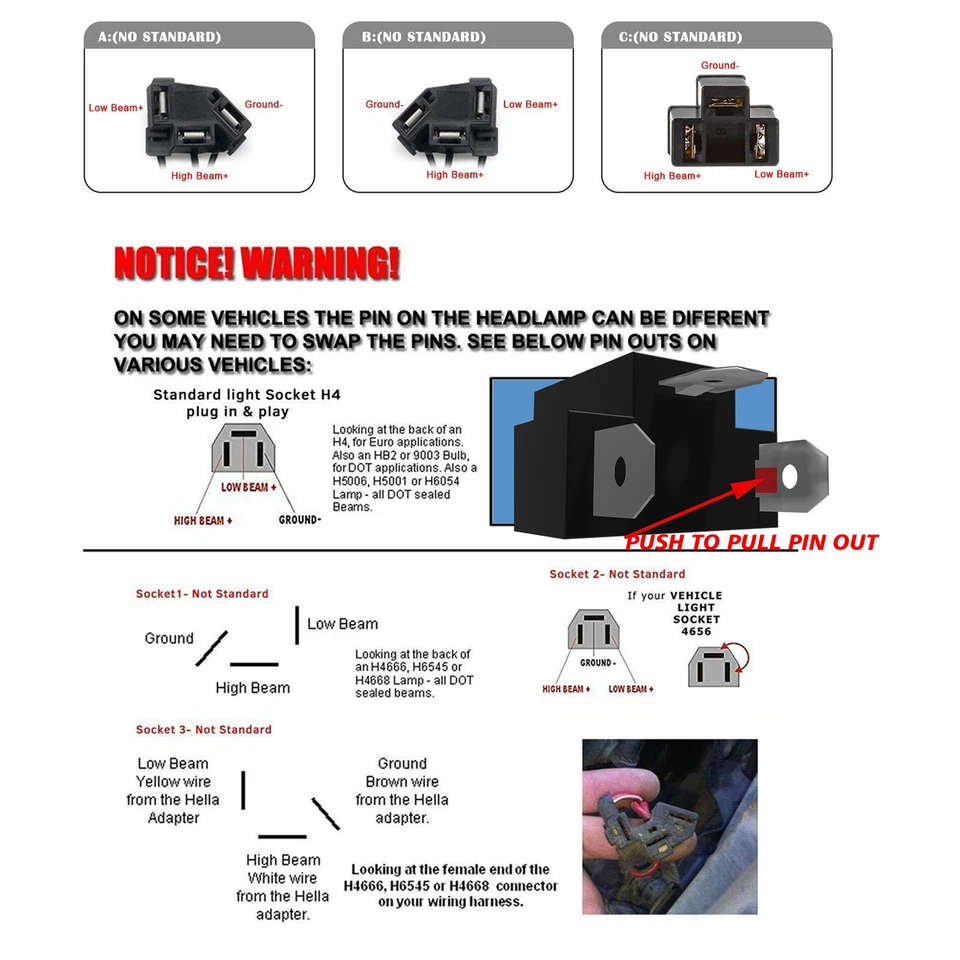 Светодиодные фары дальнего/дальнего света 7x6 5x7 дюймов для грузового фургона Chevy Express 1500 2500 3500 1 шт. - Изображение 3 из 4