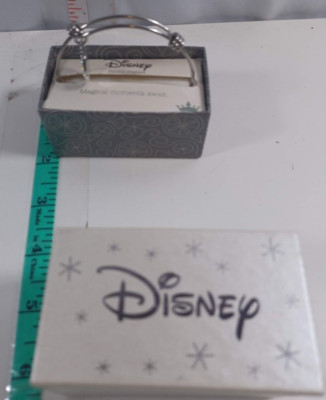 Disney Kohl's Fine Silver Plated Charm Bangle Cuff Bracelet belive in your dream
